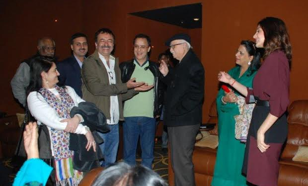 LK Advani was all smiles after the screening of the film. LK Advani was all smiles after the screening of the film.